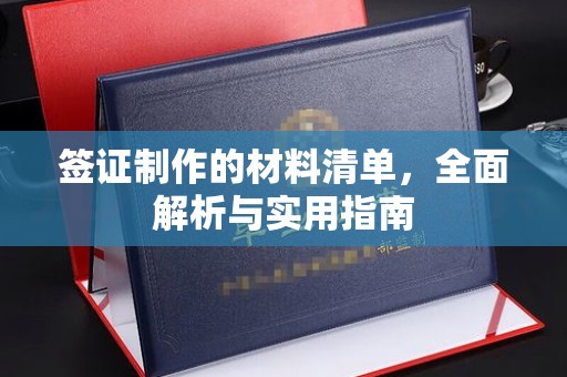 滨江签证制作的材料清单，全面解析与实用指南